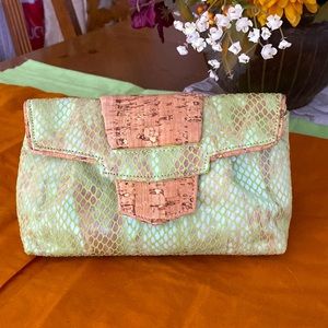 Animal print small shoulder strap bag, clutch